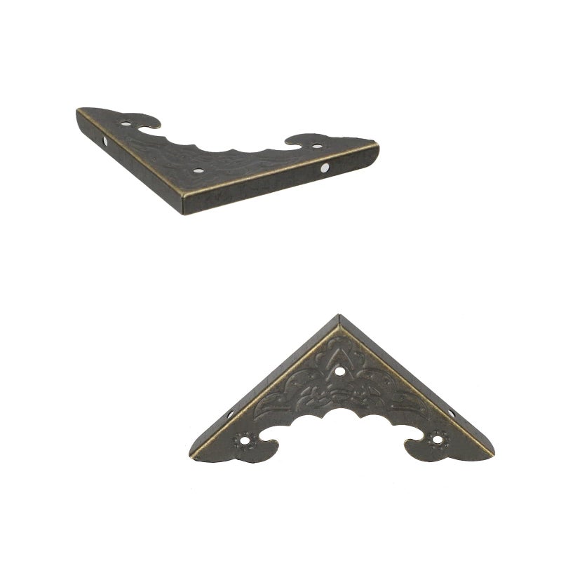 Geesatis Corner Hardware 2.2" X 1.6" Iron Decorative Corner Protector Corner Bracket Protector for Box Table Desk, with Mounting Screws, Bronze, 30 Pack - Image 5